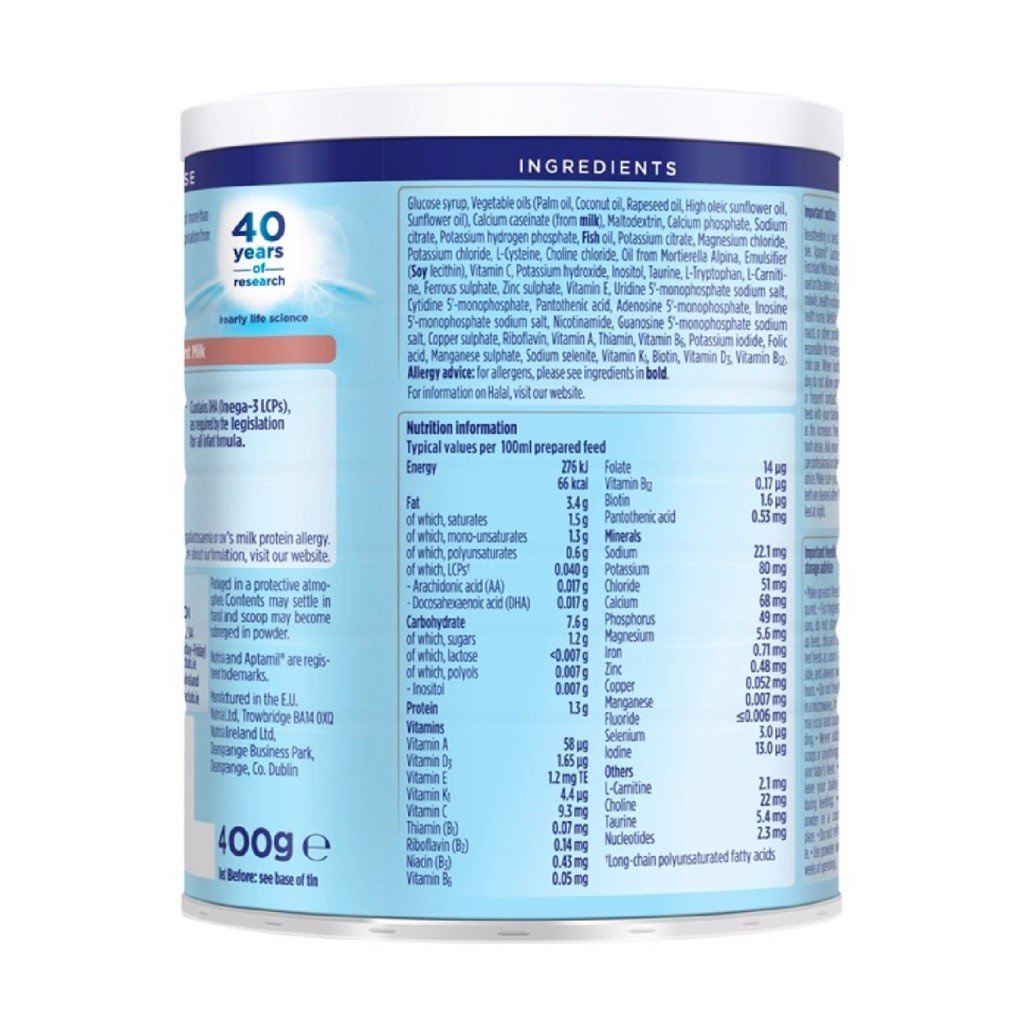 Sữa Aptamil Lactose Free 400g cho bé