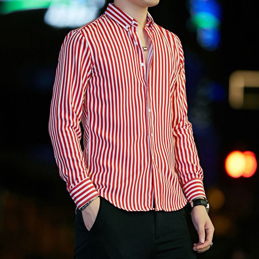 [ XẢ HÀNG] 𝘼́𝙤 𝙎𝙤̛ 𝙈𝙞 𝙉𝙖𝙢 𝙆𝙚̉ 𝙎𝙤̣𝙘 Dài Tay, Cổ Bẻ - Chất Lụa Cotton, Hàng VNXK - SMKS l OMAN | BigBuy360 - bigbuy360.vn