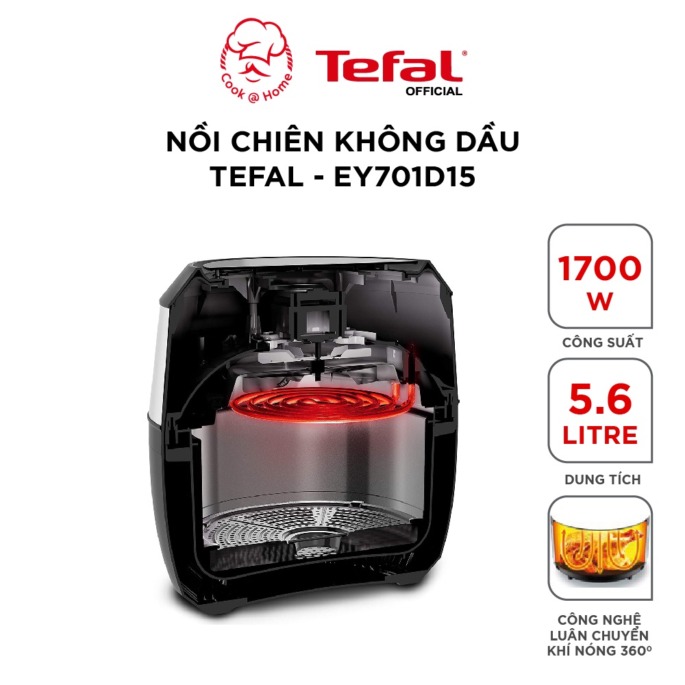 Nồi chiên không dầu Tefal EY701D15 - 5.6L, 1700W - Bảo hành 2 năm