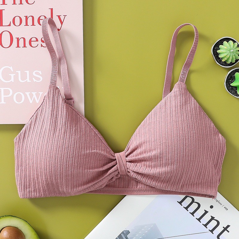 Áo Ngực Bra Nơ SAM SAM Xinh Có Mút Nâng Ngực Hàng Bán Shop Free size 40_58kg nha nàng tương đương size ngực 32-34-36