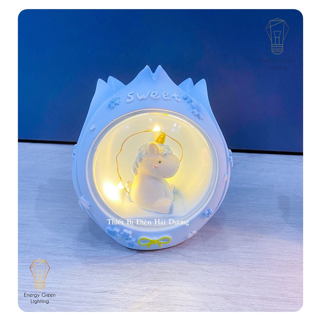 Đèn ngủ kỳ lân dễ thương Energy Green Lighting W1044 - quà tặng ý nghĩa - trang trí căn phòng vintage