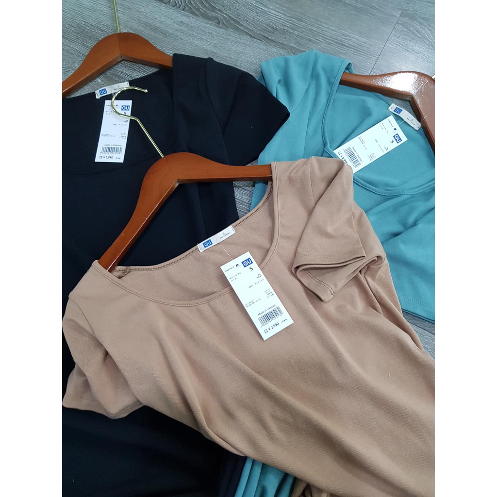 Váy thun body 03 màu cổ vuông - chất thun cotton thoải mái