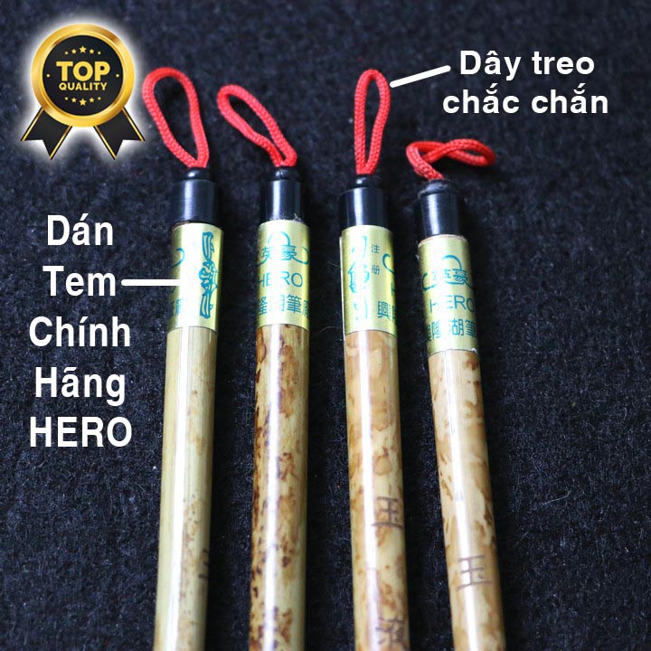 Combo 04 Bút lông thư pháp HERO - Loại 1 | Cọ thư pháp Hero | Bút lông trung tự BUT-04HERO