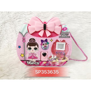 Đồ chơi giỏ xách trang điểm Surprise LOL 16 món , HC603E-LO
