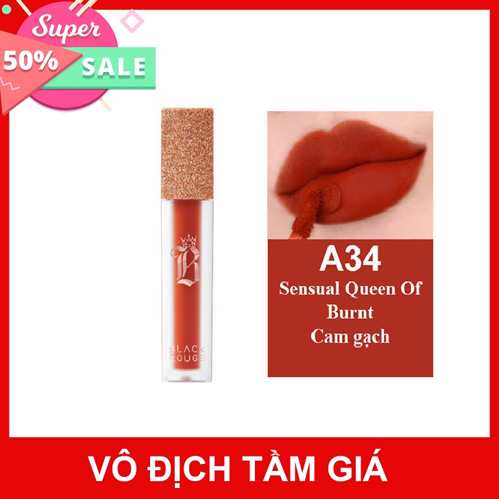 Son Black Rouge A34 ⚡️𝑯𝒂̀𝒏𝒈 𝑯𝒂𝒏𝒅𝒎𝒂𝒅𝒆⚡️ Màu Cam Gạch