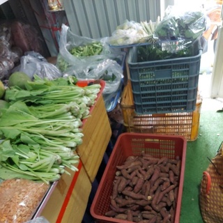khoai lang, đậu bắp tươi, bí xanh, quai tây, ớt đỏ hàng sẵn quận tân phú