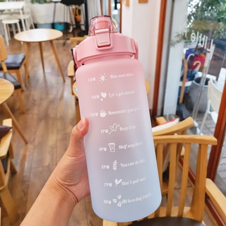 Bình Nước 2 Lít Chia Vạch Báo Giờ Uống, Bình Đựng Nước Thể Thao Có Quai Xách Vòi Hút Siêu Cute