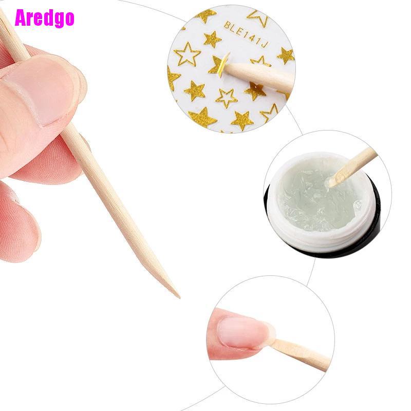 [Hàng mới về] Set 100 que gỗ hỗ trợ làm móng đa năng tiện dụng