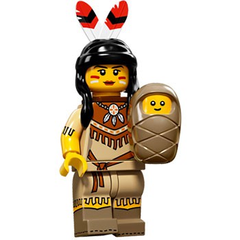 [CÓ SẴN - LIKENEW] LEGO - Nhân vật Lego Tribal Woman số 5 - Minifigures Series 15 (71011) REAL