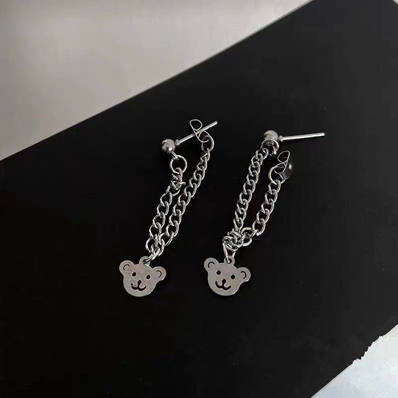 1 chiếc - Bông tai gấu titan thép không rỉ