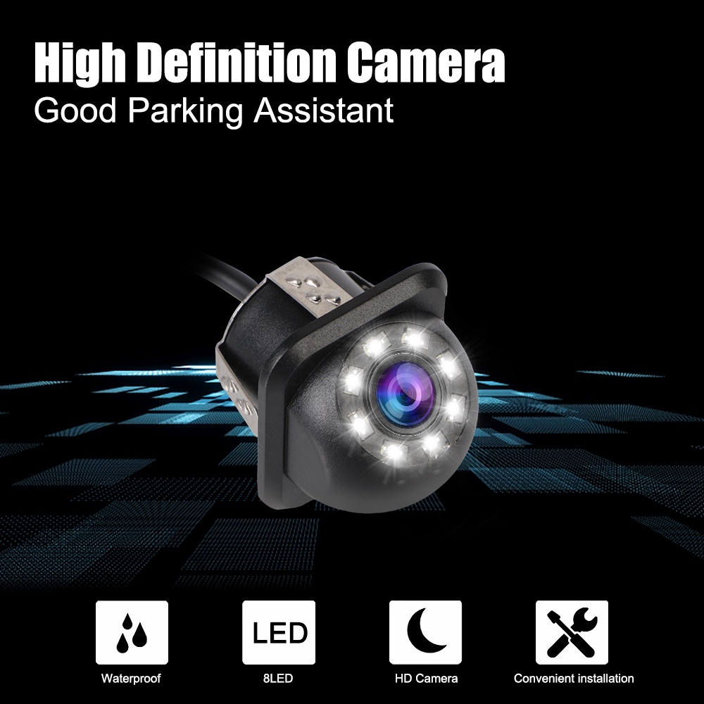 170° Camera Chiếu Hậu Cho Ô Tô Hỗ Trợ Tầm Nhìn Ban Đêm Góc Rộng 8 LED | BigBuy360 - bigbuy360.vn