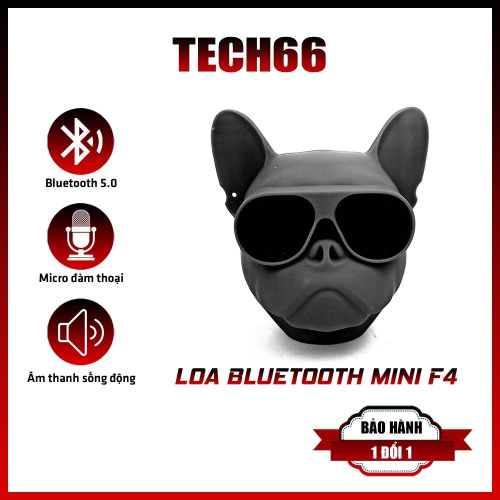 Loa bluetooth nghe nhạc mini F4 hình đầu cho Bull vỏ chống thấm nước, hỗ trợ cắm thẻ nhớ