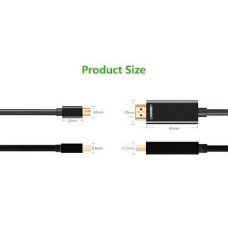 Cáp Mini Displayport to Displayport Ugreen 10434 3m