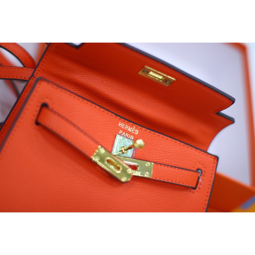 Túi xách Hermes Kelly - Size 18cm - Bản 2 dây - Full box - Giá rẻ - Free ship