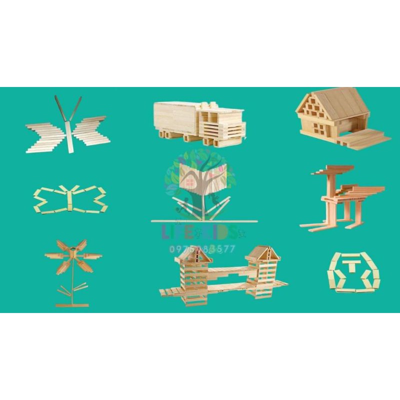 100 Thanh rút gỗ domino chuẩn mịn đẹp