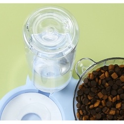 Bát dành cho thú cưng bằng nhựa dễ thương Tự động đổ nước Bảo vệ cột sống cổ tử cung Thức ăn chó mèo Hydrogen065