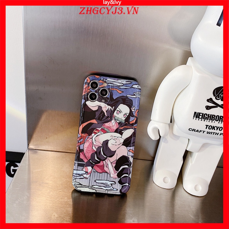 Ốp Điện Thoại Silicon Mềm Họa Tiết Nezuko Hoạt Hình Cho IPhone 7/8 Plus XS XR XSmax 11/12/13 Pro Max