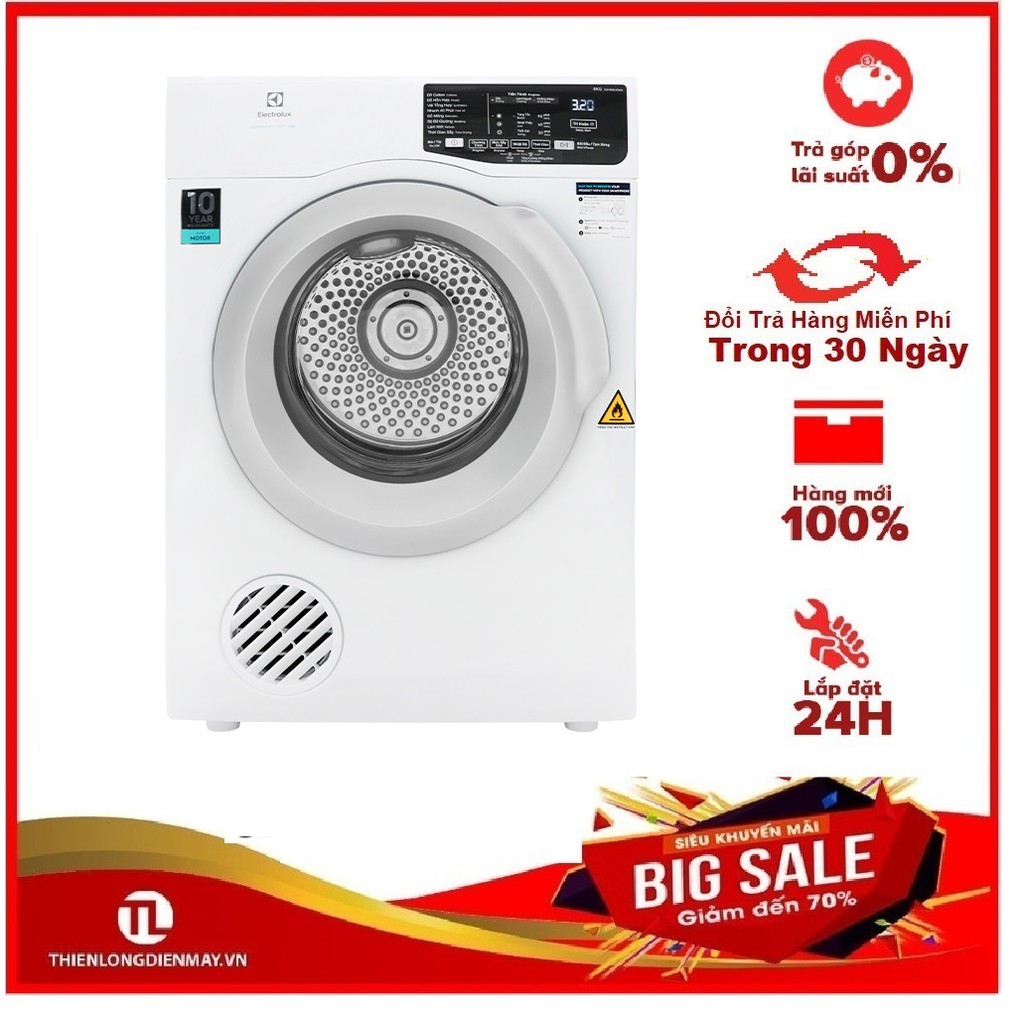 EDV805JQWA - Máy sấy Electrolux 8 Kg EDV805JQWA 2019 - MIỄN PHÍ GIAO HÀNG VÀ LẮP ĐẶT HCM