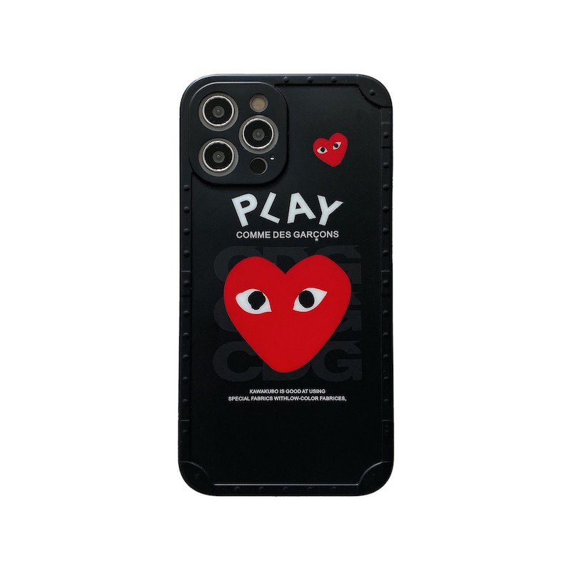 Ốp Điện Thoại Mềm Hình Logo Comme des Garcons CDG Play Cho iPhone 15 14 13 12 11 Pro Max X XS XR 7 8 Plus