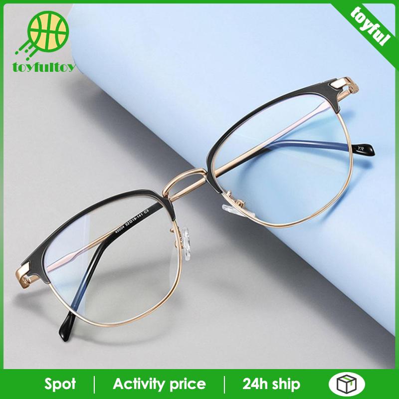 Mắt Kính Gọng Kim Loại Trong Suốt Chặn Ánh Sáng Xanh Đồ Chơi Giúp Ngủ Ngon Hơn