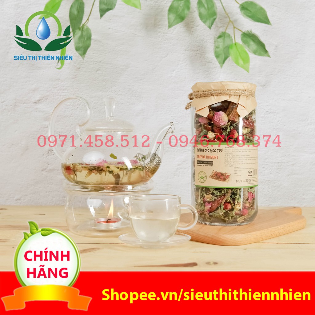 [Quà tặng]Trà đẹp da trị mụn-Thanh Sắc Mộc Trà Mộc Sắc lọ thủy tinh | BigBuy360 - bigbuy360.vn