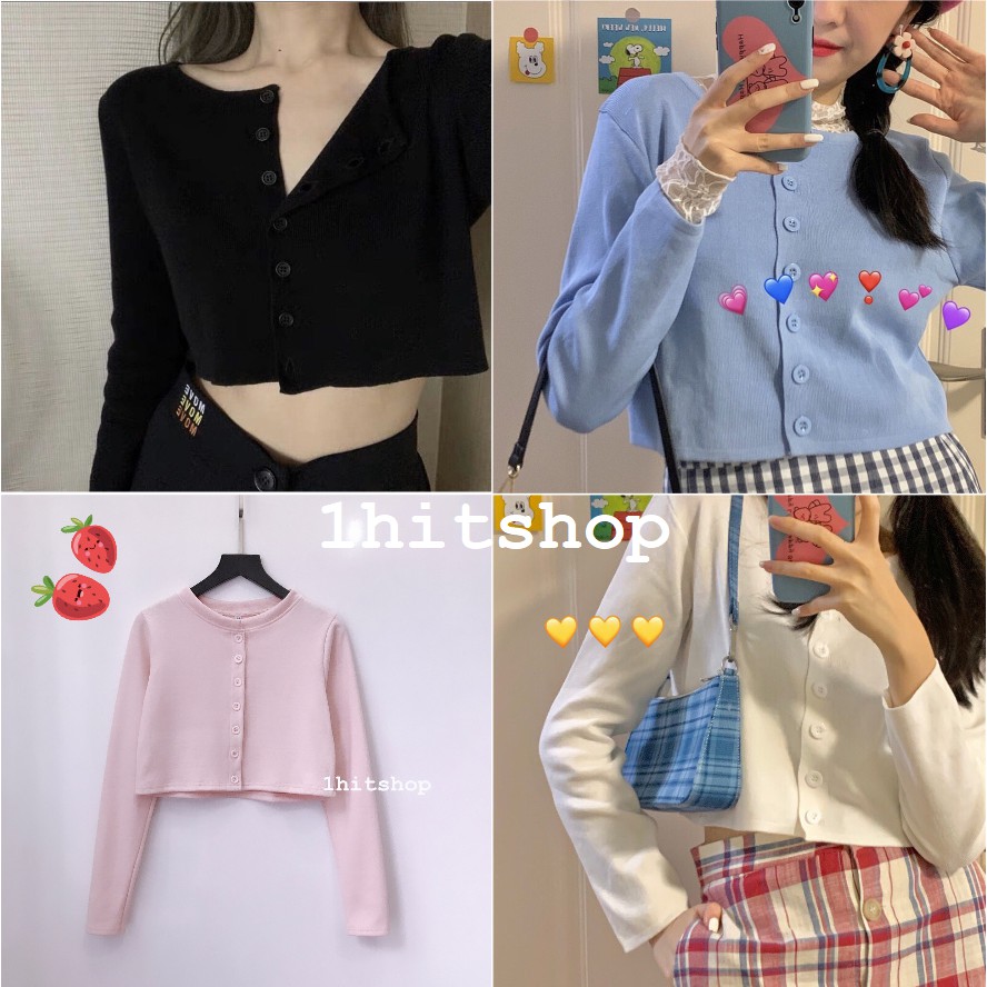 Áo Croptop YAN Tay Dài Nữ Ulzzang 1hitshop | BigBuy360 - bigbuy360.vn