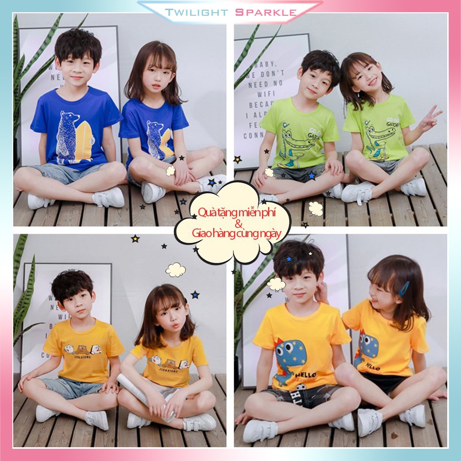 Áo Thun Tay Ngắn Cho Bé Từ 2-13 Tuổi