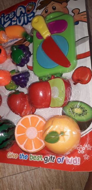 SET đồ chơi bếp trái cây dán lại bằng nhựa ms291