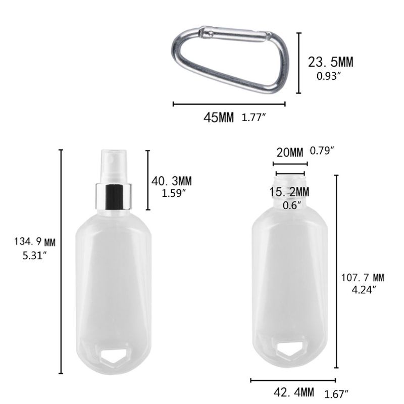 Chai Nước Rửa Tay Mini 50ml Có Móc Khóa Tiện Dụng
