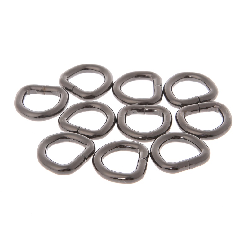 Set 10 Khóa Chữ D 12mm Bằng Kim Loại Chuyên Dụng Cho Túi Xách Da