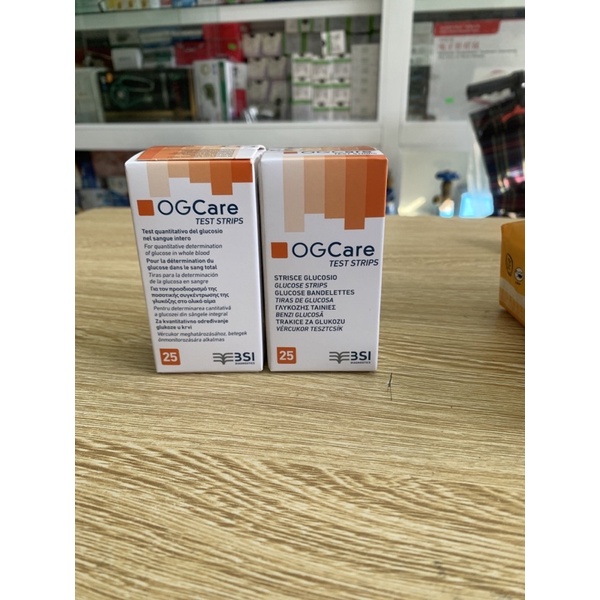 Lọ 25 Que thử đường huyết Ogcare dùng cho MÁY ĐO ĐƯỜNG HUYẾT OG CARE - Hộp 25 que [CHÍNH HÃNG]