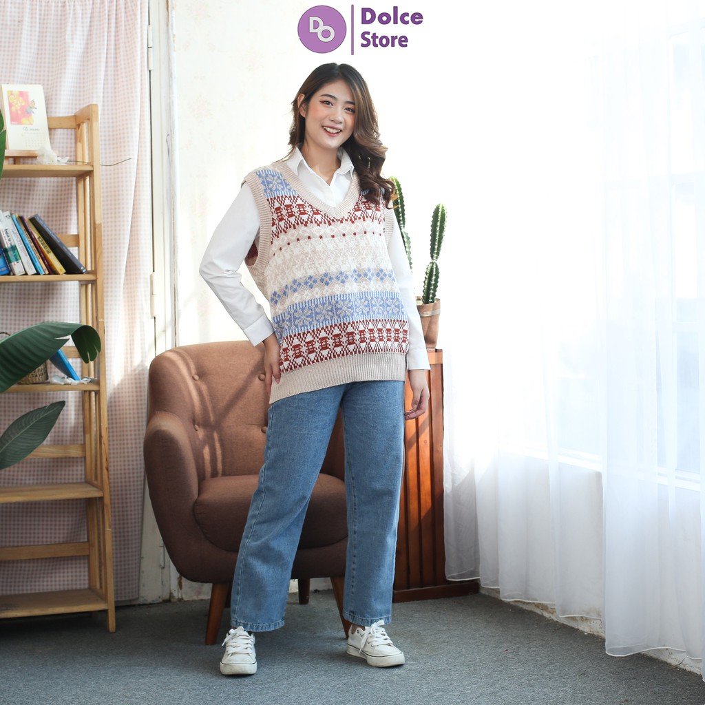 Áo len gile thổ cẩm phong cách thời trang thu đông ấm áp - Dolce | BigBuy360 - bigbuy360.vn