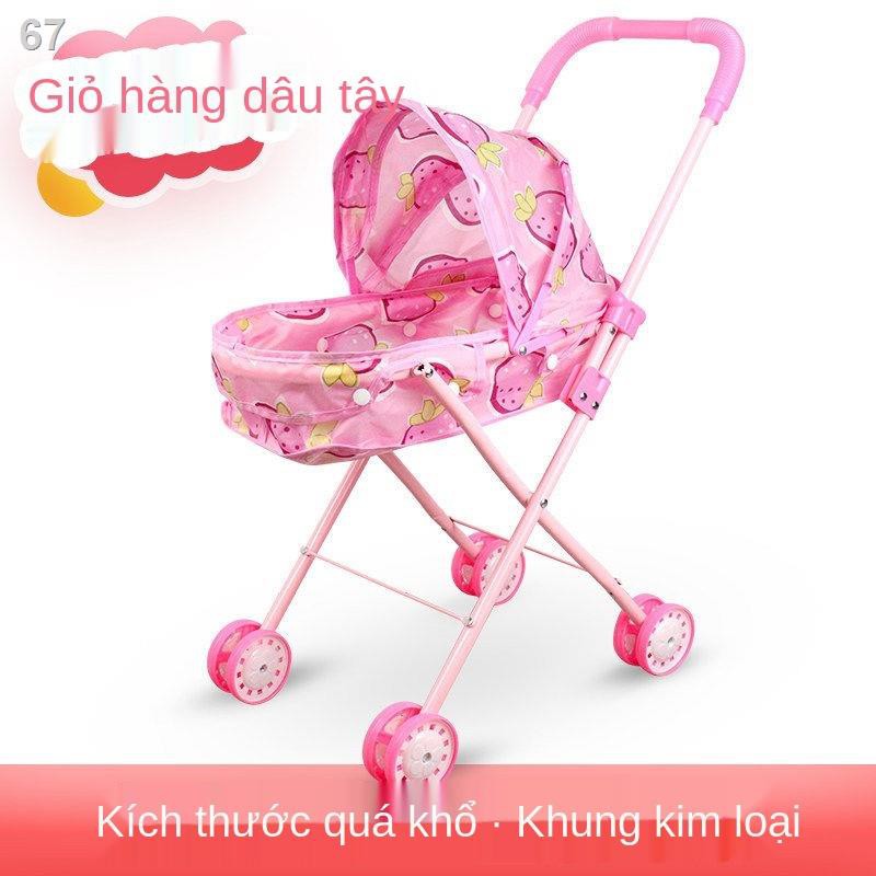 > Đồ chơi trẻ em xe đẩy búp bê cô gái mô phỏng bé 3-6 tuổi món quà sinh nhật 8Z