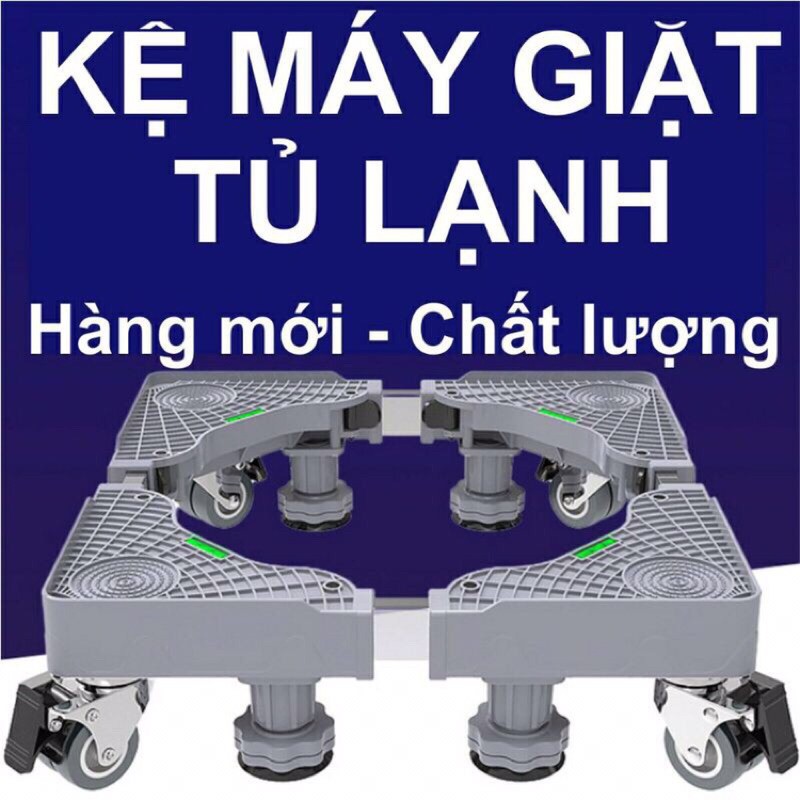 Kê chân tủ lạnh máy giặt có 4 bánh xe cao cấp + Tặng kèm vít và thước dây