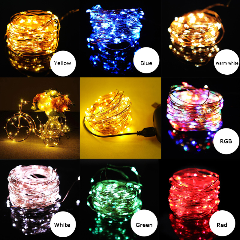 POWER Dây Đèn Led 2m 3m 5m 10m Chống Thấm Nước Trang Trí Nhà Cửa