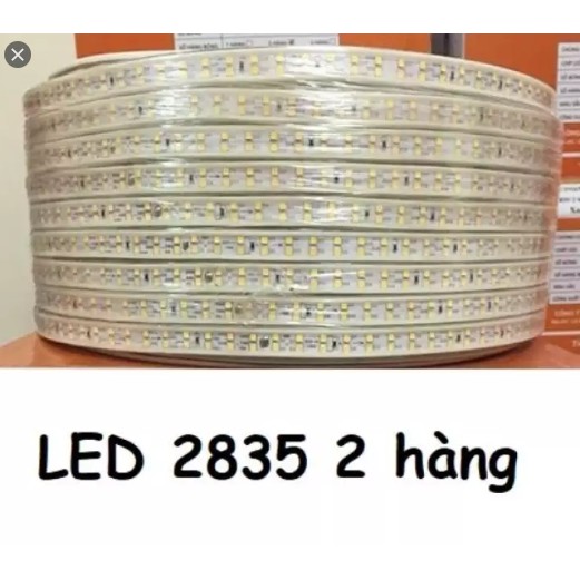 Combo Đèn LED dây đôi 2835 & 5730 (5 mét/10 mét) - 2/3 Hàng - Siêu sáng =>>Tặng Nguồn LED