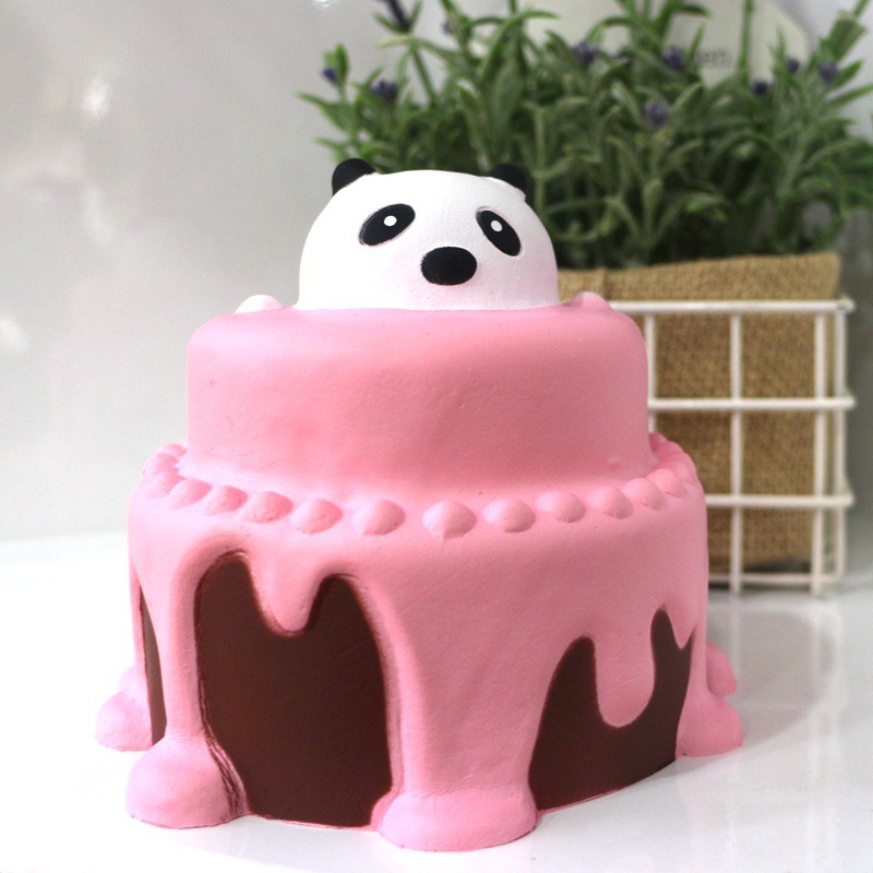 Đồ chơi Squishy bánh gato 2 tầng kem gấu trúc PANDA trứng siêu đáng yêu ngộ nghĩnh