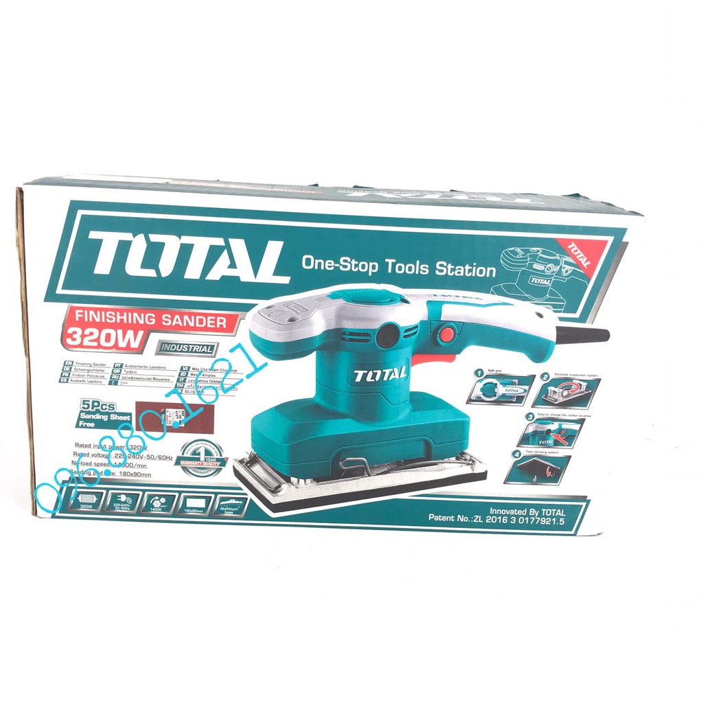Máy chà nhám chữ nhật 320W Total