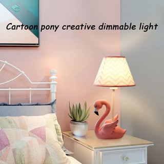 Đèn Ngủ Để Bàn Điều Khiển Từ Xa Kiểu Ngựa Pony Hoạt Hình Dễ Thương Sáng Tạo Dành Cho Bé