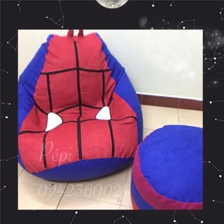 Set vỏ ghế lười hạt xốp hình Spider Man