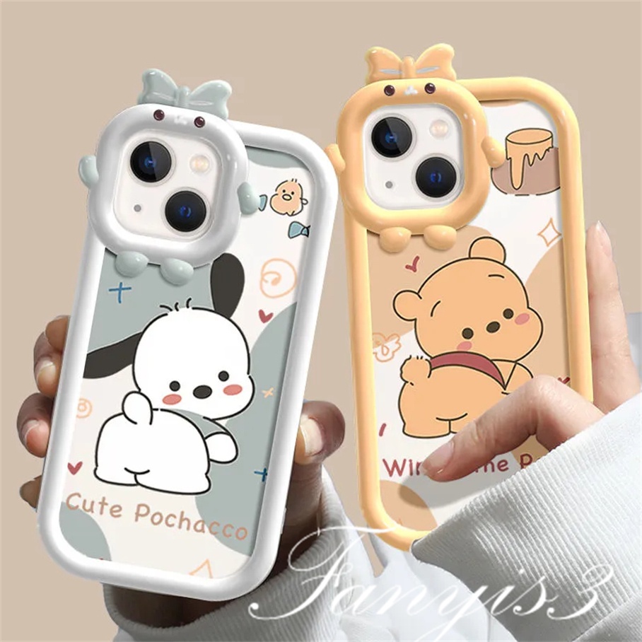 Ốp Điện Thoại Mềm Trong Suốt In Hình Gấu Pooh Cho iPhone 14 13 12 11 Pro Max X XR Xs Max 8 7 Plus