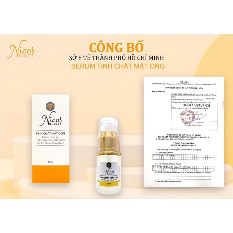 Tinh Chất Serum Mật Ong Nicos 10ml