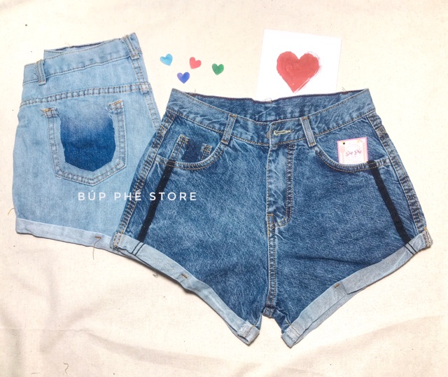 Quần short jean line viền rách túi kiểu ❤️