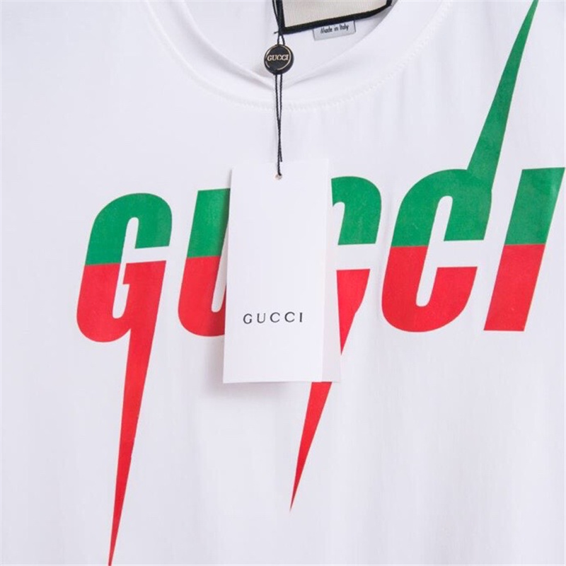 GU*CI  Men and Women Cotton Casual Wild Short Sleeve T-shirt Sports Tee