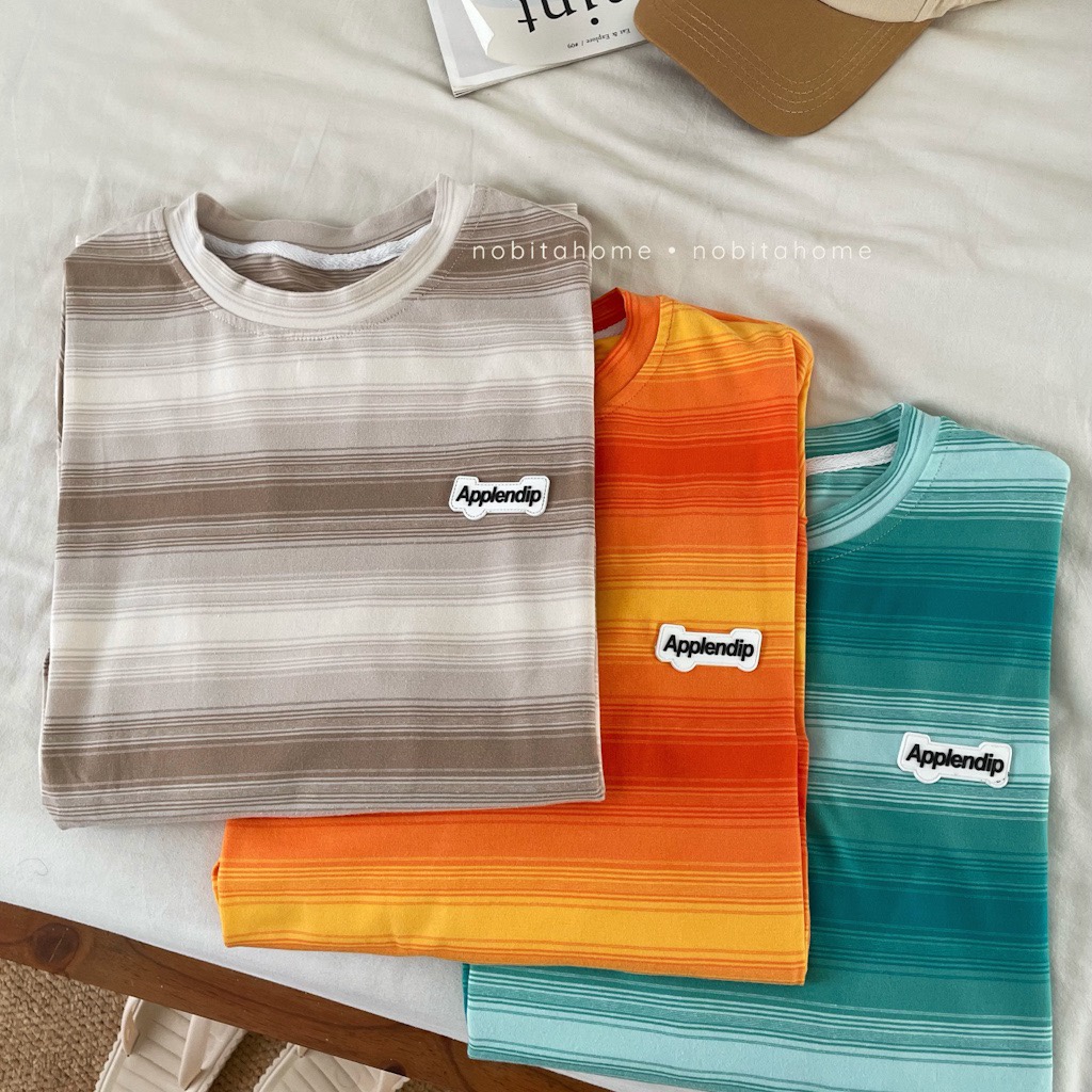 NOBITA HOME - ÁO THUN TAY DÀI KẺ SỌC