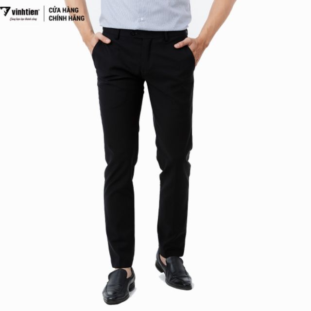 Quần Tây Nam Vĩnh Tiến SlimFit 382 Màu Đen Chất Thun Co Dãn | BigBuy360 - bigbuy360.vn