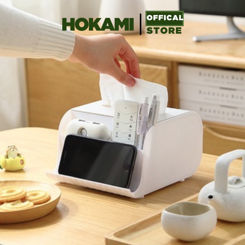 Hộp khăn giấy con voi để bàn phòng khách bàn cà phê hộp giấy đa chức năng trên bàn làm việc - HOKAMI STORE