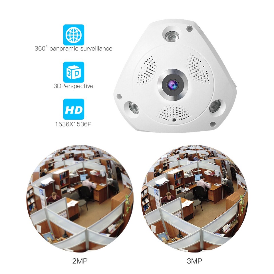 Camera An Ninh Vstarcam C61S 3MP Xoay 360 Độ Quay Toàn Cảnh, Kết Nối Wifi, Hỗ Trợ Tầm Nhìn Ban Đêm