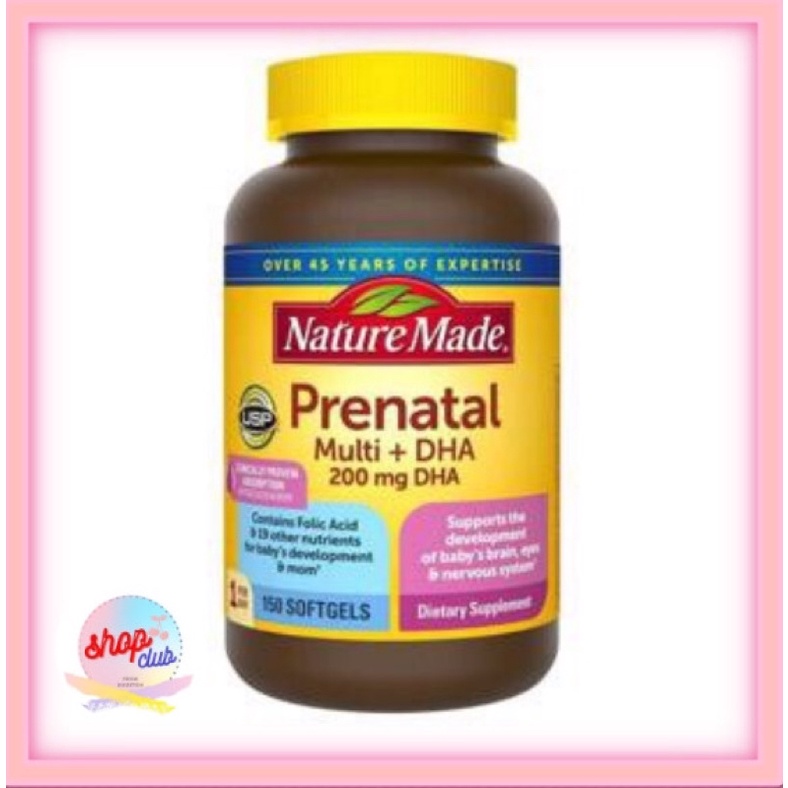 Vitamin tổng hợp cho bà bầu Nature Made Prenatal multi + DHA