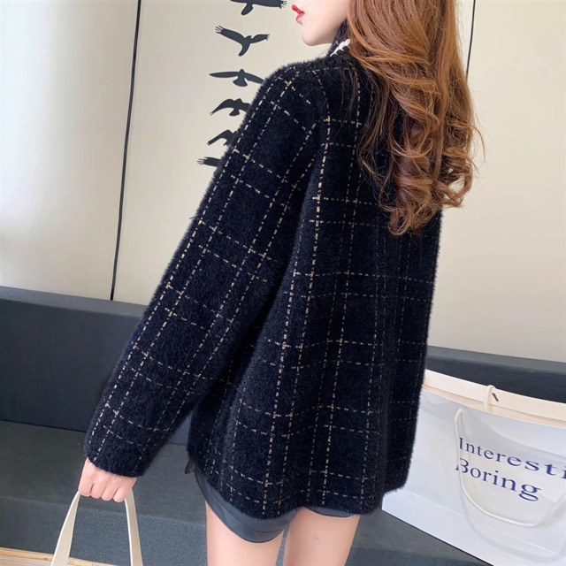 Áo Khoác Dạ Tweet Phong Cách Hàn Quốc Thời Trang Thu Đông Quảng Châu